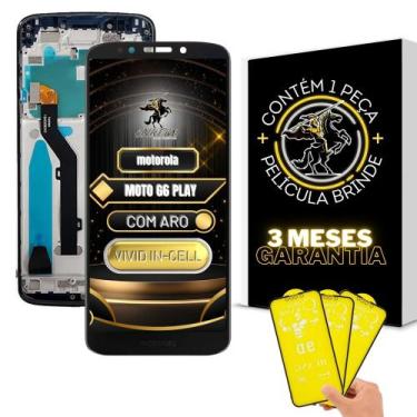 Imagem de Tela Motorola LCD G6 PLAY Preta Com Aro + Película de Brinde