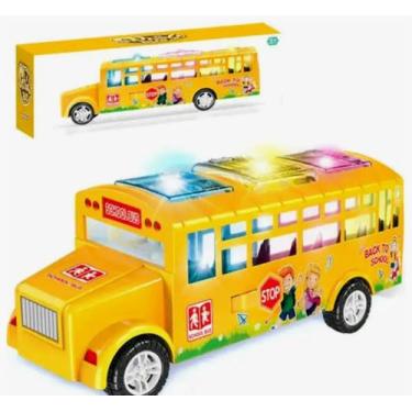 Imagem de Brinquedo Ônibus Escolar Americano School Bus 27cm Luz E Som Cor Amare
