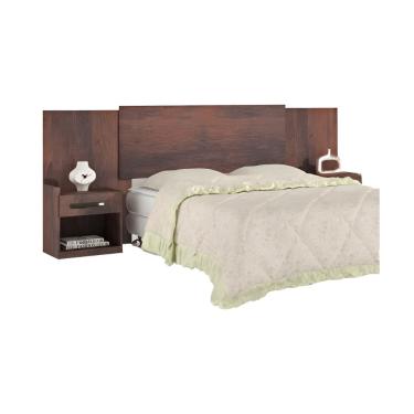 Imagem de Cabeceira Casal Dubai 2 criados mesas mdp 15mm 2 gavetas