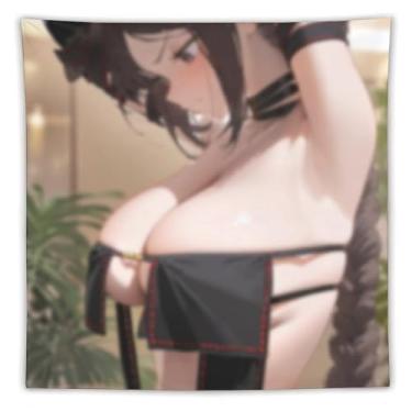 Imagem de LIEGBMEU Tapeçaria de biquíni sexy anime menina 152.4 cm x 152.4 cm interior exterior parede colcha arte decoração de tapeçaria caprichosa, AF114