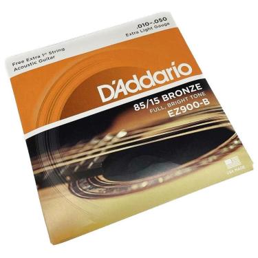 Imagem de Encordoamento 010 Aço Bronze Daddario 10-50 Violão Ez900-B