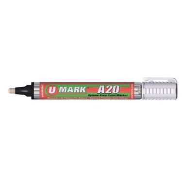 Imagem de Caneta marcador industrial a20 - paint marker - u-mark, Vermelho