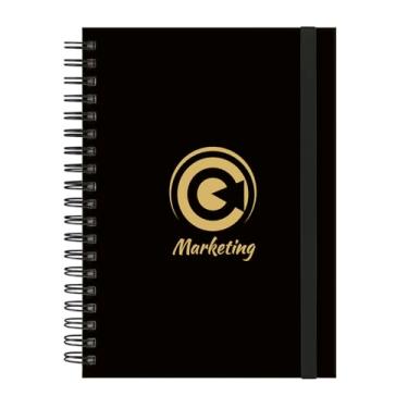 Imagem de Caderno Colegial Plus 12 Matérias Profissões Marketing (Preto e Gold)