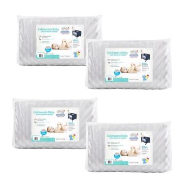 Imagem de Kit de 4 Colchonetes Macios Para Berço Desmontável - Fibrasca