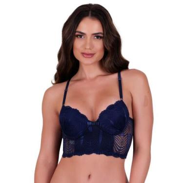 Imagem de Sutiã com Bojo de Renda Cropped Ludmila - NAKA MODAS, GG, Transparente