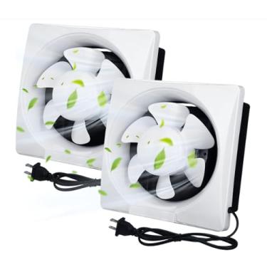 Imagem de 10 inches,2 pacotes cozinha poderoso exaustor de fumaça, ventilador de exaustão de janela montado na parede, equipado com um interruptor, adequado para banheiros, escritórios, etc