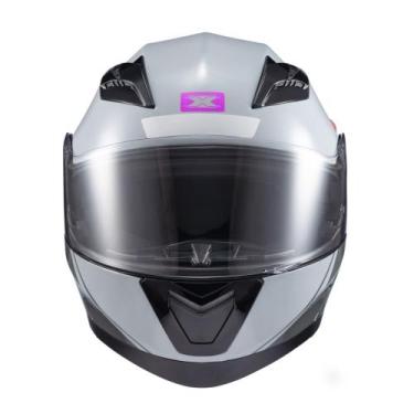 Imagem de Capacete Texx Esc Gladiator V3 Makan Cinz Ros Bril, 56, Cinza / Rosa