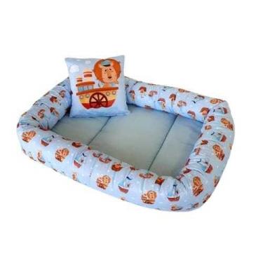 Imagem de Ninho Redutor De Berço Para Bebê Menino Estampa Sublimada - Carinha de