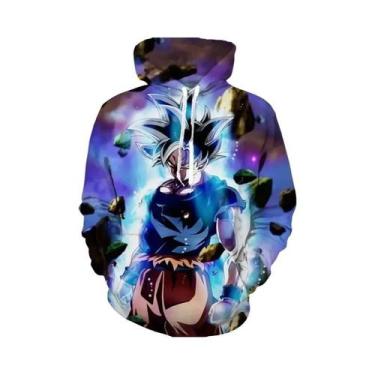 Imagem de Moletom Com Capuz Infantil Dragon Ball Anime Estampa Digital Roupa Esp