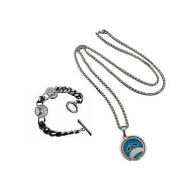 Imagem de SKYJUANJAUN Anime A Piece Ace Colar Pulseira 2 Peças, Colar de Contas Vermelhas Ace Cosplay Pulseira Acessórios Joias Para Fãs Presente, general, Metal, não tem