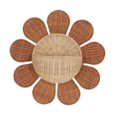 Imagem de BLWOTMOR Cesto de Armazenamento de Parede de Vime Sintético para Entrada