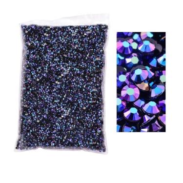 Imagem de Blinginbox 5000 peças de strass flatback, strass de resina não hotfix grande quantidade atacado para artesanato DIY design criativo, roupas, maquiagem, arte de unhas (6 mm = 0,6 cm, fúcsia AB)
