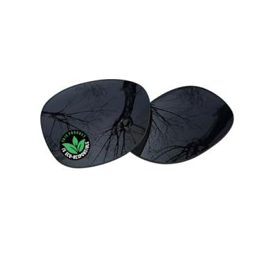 Imagem de Raydi Lentes de reposição de policarbonato para óculos de sol quadrados Ray-Ban New Wayfarer RB2132 52 mm - preto sólido - polarizado