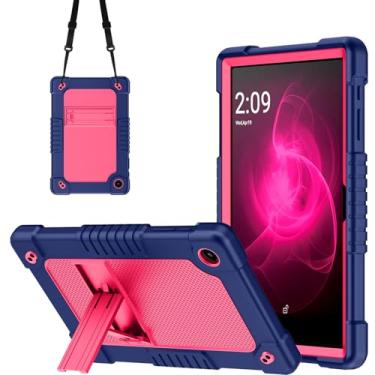 Imagem de Kebiory Para tablet T-Mobile REVVL Tab 2 de 10,1 polegadas, silicone macio e adequado para crianças, alça de ombro ajustável com suporte rígido compatível com o modelo T-Mobile REVVL Tab 2 5G 2025