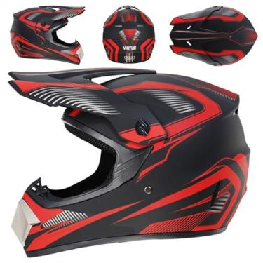 Imagem de Capacetes De Motocross Para Jovens Para Meninos E Meninas De 5 A 14 Anos, Aprovado Pelo Dot Moda Infantil Motocross, Atv, Off-road, 905 yellow track, L(56-57cm)
