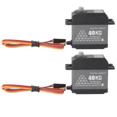 Imagem de Zhjvihx 40kg de Alta Torção RC Servo, Servo de Alumínio CNC de 25t Metal CNC Robô de 40kg RC para 1/12 1/10 /8 Robot de Barco de Carro