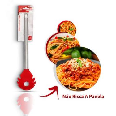 Imagem de pinça pegador silicone salada churrasco cozinha original - 123Útil