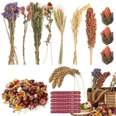 Imagem de Homaisson Sprays de ervas naturais para hamster, flores secas de sementes de grãos hamster habitat de grãos comestíveis para gerbos sírios anões porquinhos-da-índia, 2