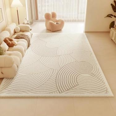 Imagem de Tapetes para decoração de quarto e sala de estar, carpete grosso, felpudo, macio, para estudo, sala de estar (80x120cm/F)