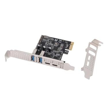 Imagem de GOWENIC PCIE para USB 3.2 Cartão de Expansão Gen 1 Com Largura de Banda de 5 Gbps, Placa PCI Express Com 2 Portas do Tipo C e 2 Tipo A, Adaptador de Expansão PCIE para PC para Desktop