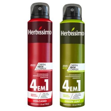 Imagem de Kit Desodorante Aerossol Herbíssimo Volcano E Green Leaf 150 Ml - Dana