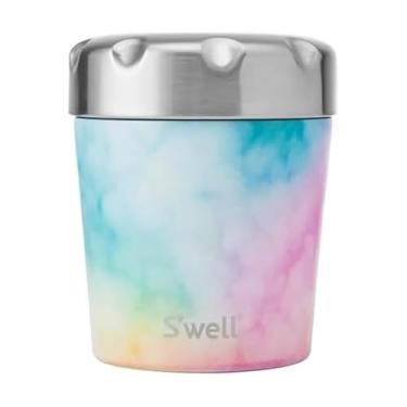 Imagem de S'well Refrigerador de sorvete de aço inoxidável, 473 ml, nuvem de doces, recipiente isolado a vácuo de camada tripla mantém o sorvete congelado por até quatro horas, livre de BPA