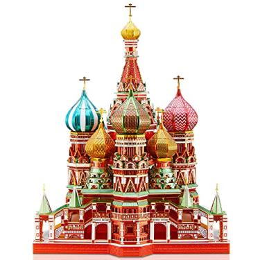 Imagem de Piececool 3D Metal Puzzle Model Kits Saint Basil’s Cathedral Metal Building Kit for Adults, Brain Teaser DIY Model for Teens Man Woman Family-711 Pcs