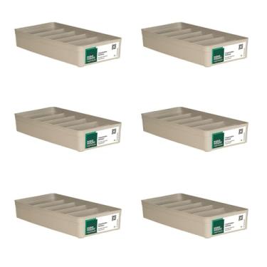 Imagem de ORGANIZADOR PP MODULAR C/DIVISORIAS CREME 40,5 X 19,5 X 7,5 CM