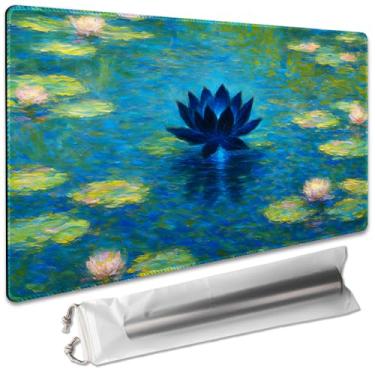 Imagem de Board Game 14x24in MTG Playmat Compatible for OCG CCG RPG TCG Playmats (The Blooming Night Lotus)