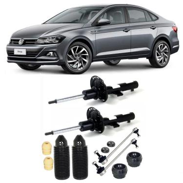 Imagem de Amortecedor + Kit Batente + Bieleta Volkswagen Virtus Dianteira 2018 Até 2021 O Par