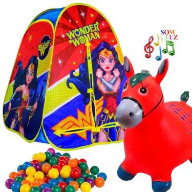 Imagem de Barraca Toca Infantil Toquinha Criança Menina Mulher Maravilha Dobráve