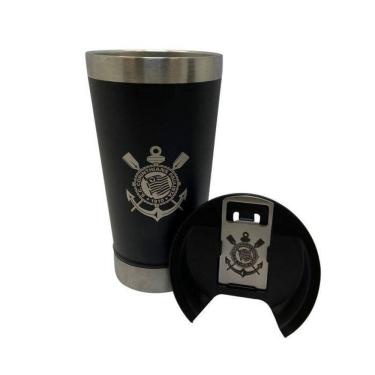 Imagem de Copo Térmico Corinthians 500 Ml Com Abridor - 1329