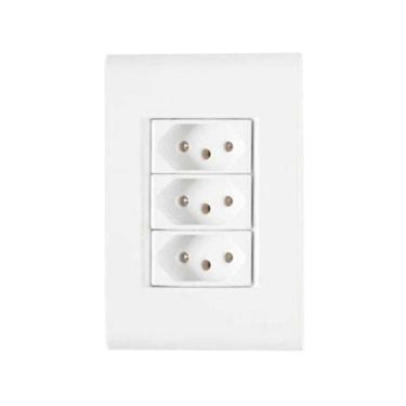 Imagem de Conjunto 3 Tomadas 3p 10a Branca - Linha Liz Tramontina