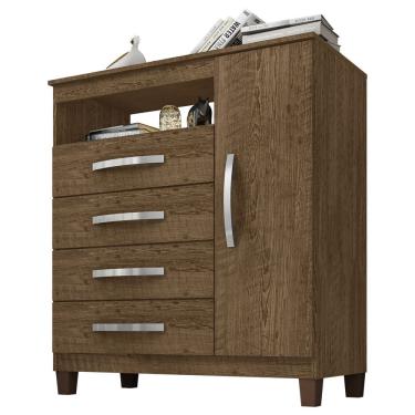 Imagem de Comoda Sapateira 1P 4G 84 cm Moden 2258 Malbec INCP