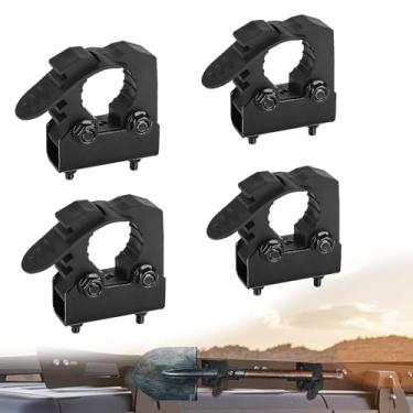 Imagem de GLOBLED Grampos de borracha de liberação rápida grampos de montagem rápida para serviço pesado adequado para ferramentas de diâmetro de 2,5 a 2,5 polegadas, suporte de pá para rack de teto compatível