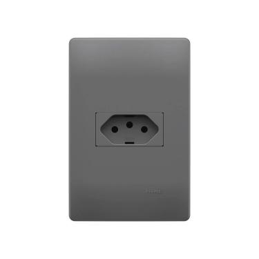 Imagem de Tomada Fame Habitat Onix 2P+T 20A com Placa 4x2