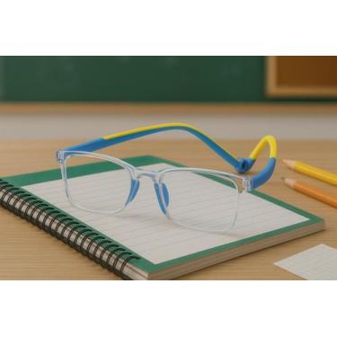 Imagem de Armação óculos infantil grau flexível menino 2-5 anos-vlépo - ALIKI, A