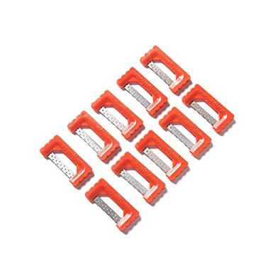 Imagem de EASYTODENTA Tiras De Redução Interproximal Ortodônticas 10 Peças Sistema Listras Ipr/Ir Dental Fita Polimento Dentário Kit Reparo Esmalte Para Uso Único (Cor Vermelha)