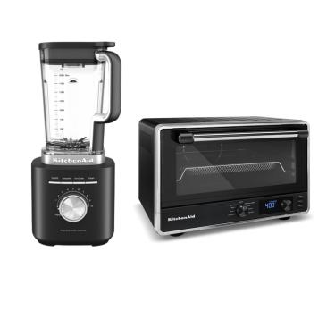 Imagem de Combo Liquidificador Pure Power 2 L - Black Matte E Forno Multifunções Kitchenaid Com Air Fryer E Acessório Para Pizza Kua20ap+Kog21ap