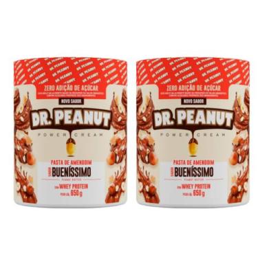 Imagem de 2x Pasta De Amendoim buenissimo C/Whey Isolado 650g-Dr Peanut