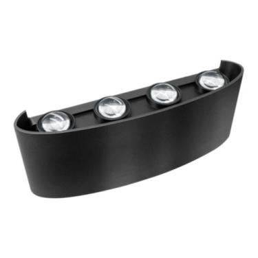 Imagem de Arandela Led Lentille Quatre Preta 8w Branco 6500k - LUMANTI