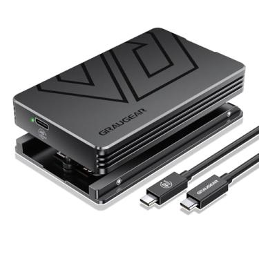 Imagem de GRAUGEAR Gabinete SSD USB4 M.2 NVMe, capa sem ferramentas de liga de alumínio, compatível com USB4/Thunderbolt 4, suporta SSD PCIe Gen4 NVMe 2230-2280, armazenamento externo portátil compacto (U4