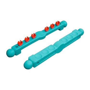 Imagem de harayaa Suporte de taco de sinuca para 6 tacos, equipamento de sinuca de madeira, suporte de parede profissional, de exibição para jogadores de sala de jogos,