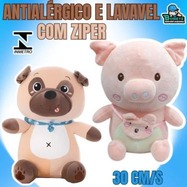 Imagem de Pelúcias Macias Porquinho e Doguinho  Perfeitas para Presentear e Deco