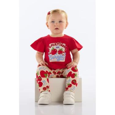 Imagem de Conjunto Blusa e Legging para Bebê Quimby, Vermelho, P