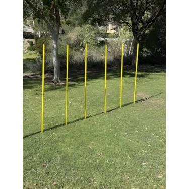 Imagem de BlueDot Trading Bastões de treinamento de agilidade de futebol para jogos multiesportivos ao ar livre, exercícios, treinamento de agilidade e velocidade, dobrável, 1,8 m (6 peças)
