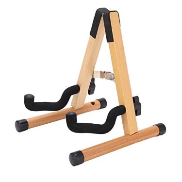 Imagem de Grcfumo Suporte de madeira para violino, suporte dobrável e destacável para mini guitarra, rack de exibição portátil de madeira para ukulele mini bandolim de guitarra
