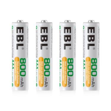 Imagem de MPOWER - Kit 4 Pilhas AAA Recarregáveis 800mAh 1.2V Ni-MH de Alta Capacidade para Controles, Brinquedos e Dispositivos Eletrônicos