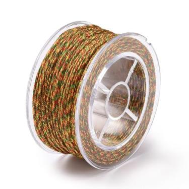 Imagem de 1 rolo de corda trançada de macramê de algodão de 1,5 mm para pulseira DIY, colar, acessórios de cabelo, artesanato, decoração de parede, caixa de presente, embalagem de embrulho, 20 m, rolo (haste