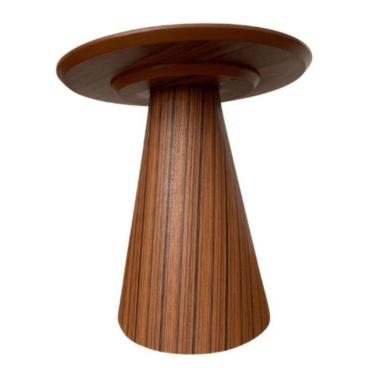 Imagem de Mesa Cone Lateral Laminada Ferro Linear Tampo 41Cm Marrom